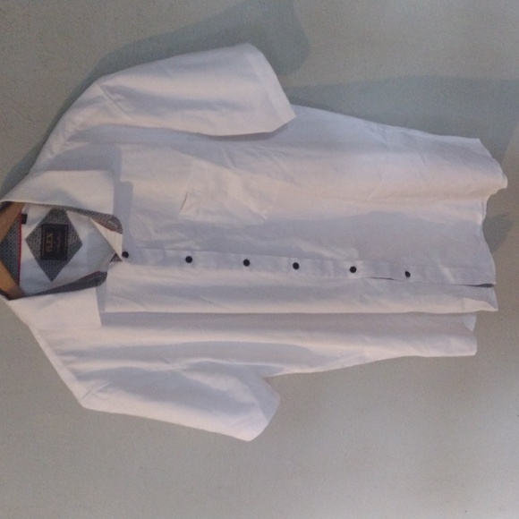 Flex Men's White Short Sleeve Button-Up Shirt Size 2XL - Picture 1 of 5